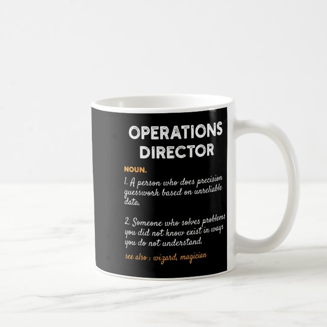 Taza De Café Operations Director Profession Funny Dictionary De (Derecha)