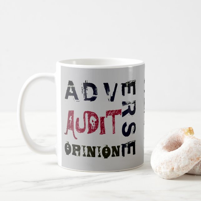 Taza De Café "Opinión de auditoría adversa" (Con donut)