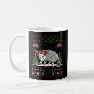 Taza De Café Opossum Animal Lover Xmas Regalo Opossum Christ