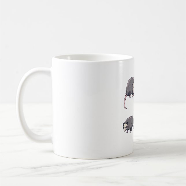 Taza De Café Opossum Delight � Cut Animal Art (Izquierda)
