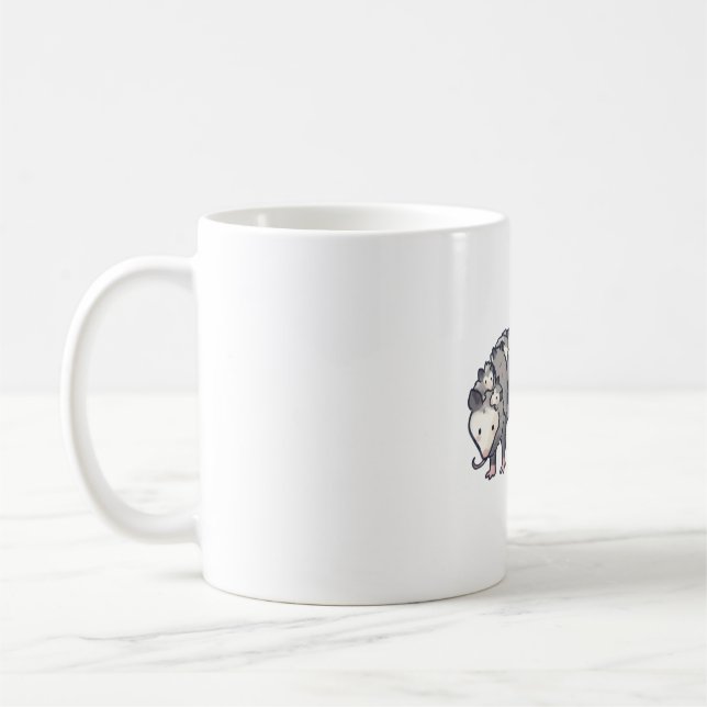 Taza De Café Opossum Delight � Cut Animal Art (Izquierda)