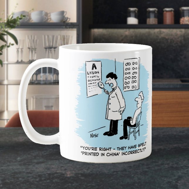 Taza De Café Óptico realizando una prueba de vista (Subido por el creador)
