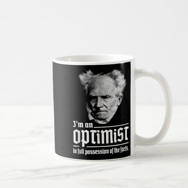 Taza De Café Optimista Arthur Schopenhauer Pessimism P (Derecha)