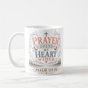 Taza De Café Oración Abre Mi Corazón Más Amplio Cita de Fe Cris