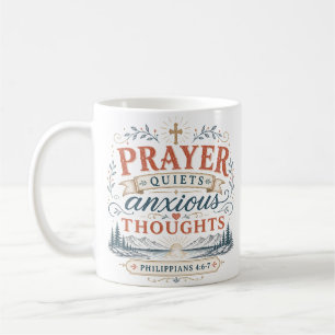 Taza De Café Oración calma pensamientos ansiosos Cita cristiana