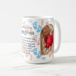 Taza De Café Oración cristiana para bebés personalizada Keepsak