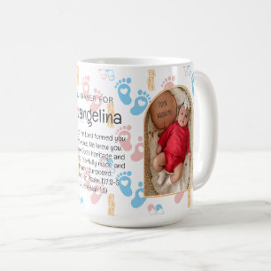Taza De Café Oración cristiana para bebés personalizada Keepsak