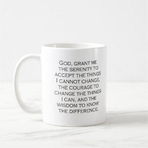 Taza De Café Oración de la Serenidad Fuente Copperplate Gothic