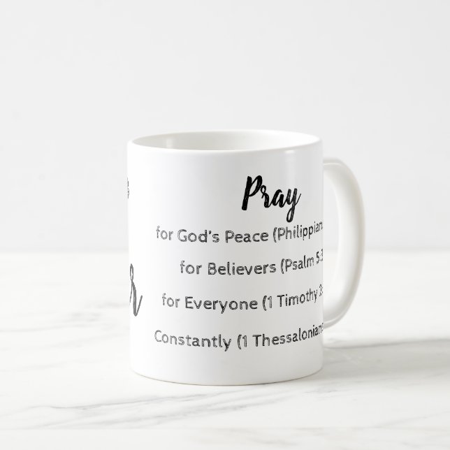 Taza De Café Oración de las Escrituras Biblias (Anverso derecho)