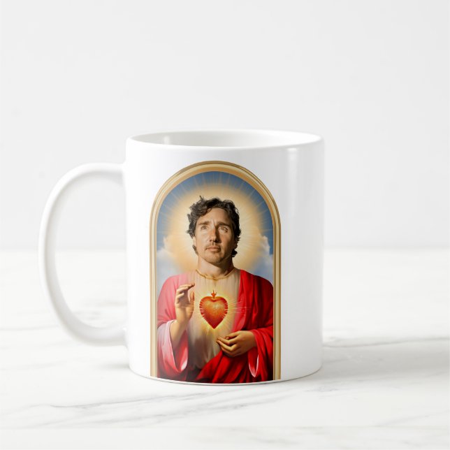 Taza De Café Oración de San Justin Trudeau (Izquierda)