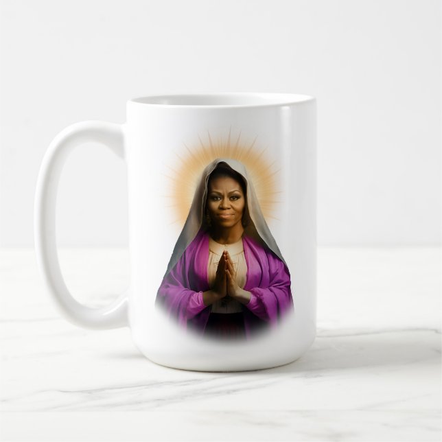 Taza De Café Oración de Santa Michelle Obama (Izquierda)