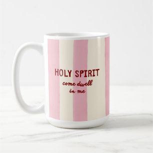 Taza De Café Oración del Espíritu Santo Alabanza Letra con Raya
