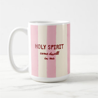 Taza De Café Oración del Espíritu Santo Alabanza Letra con Raya