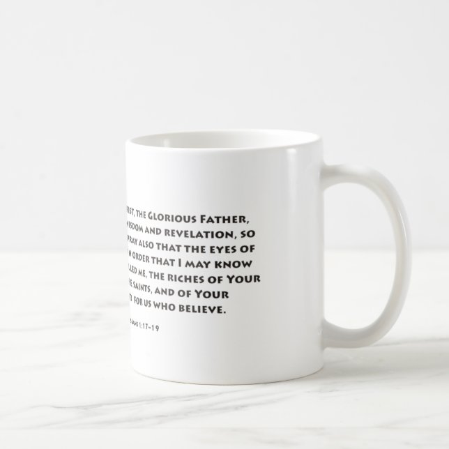Taza De Café Oración Efesios (Derecha)
