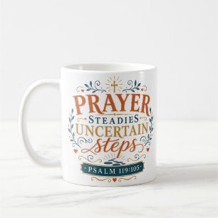 Taza De Café Oración Estabiliza Pasos Inciertos Cita Cristiana