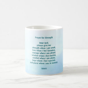 Taza De Café Oración personalizable para fuerza azul