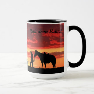 Taza de café oración vaquera