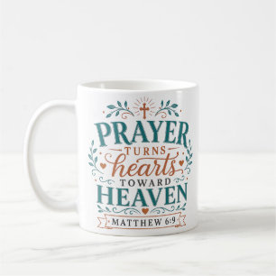 Taza De Café Oración Vuelve los Corazones Hacia el Cielo Cita C