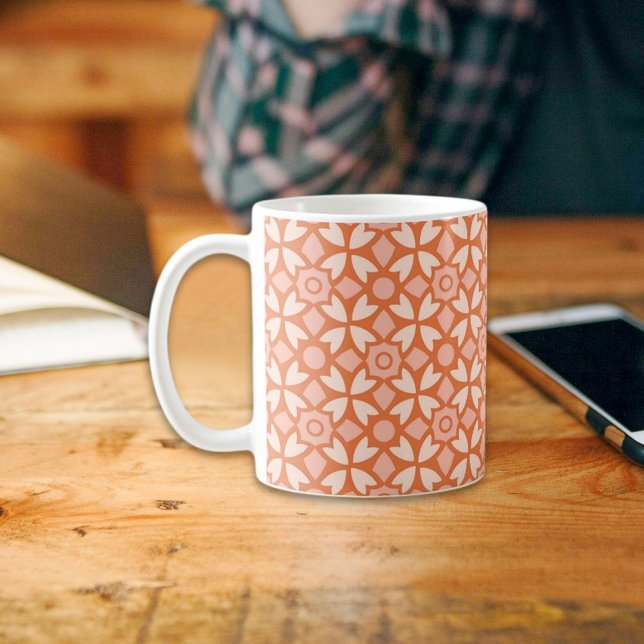 Taza De Café Orange Batik Pattern Mug (Subido por el creador)