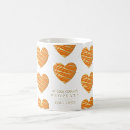 Taza De Café Orange Heart Best Friends All Occasion Gift 