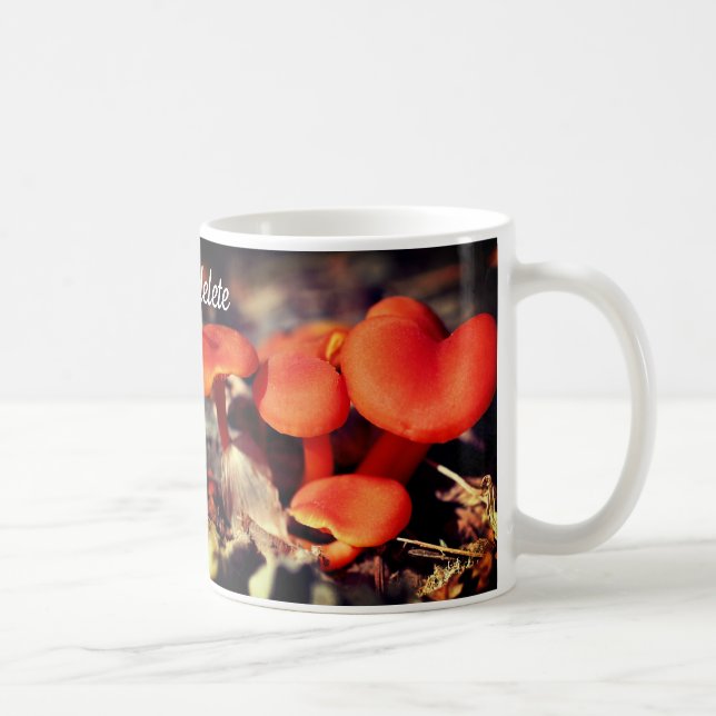 Taza De Café Orange Mushrooms Nature Personalized (Derecha)