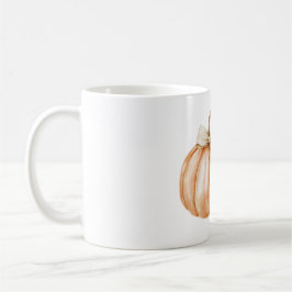 Taza De Café Orange Pumpkin Cream Bow Leaf