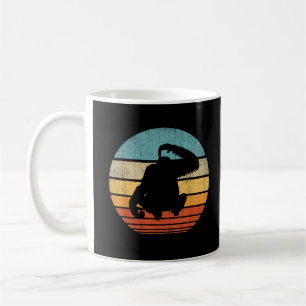 Taza De Café Orangután Retro Vintage Atardecer Mamífero Animal