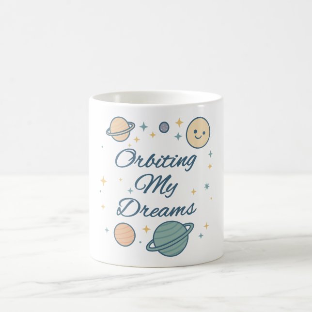 Taza De Café Orbitando mis sueños (Centro)