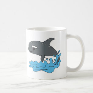 Taza De Café orca asesina de dibujos animos linda
