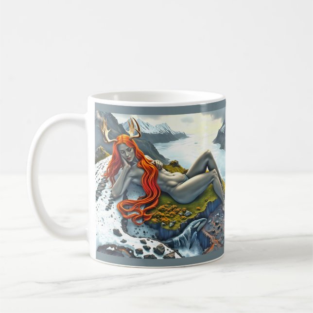 Taza De Café Orca bajo la diosa (Izquierda)