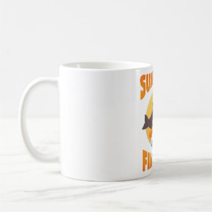 Taza De Café Orca Divertida En Tabla De Surf Sol Afuera Aletas