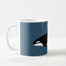 Taza De Café Orca Mug sobre azul oscuro