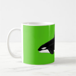 Taza De Café Orca Mug sobre verde