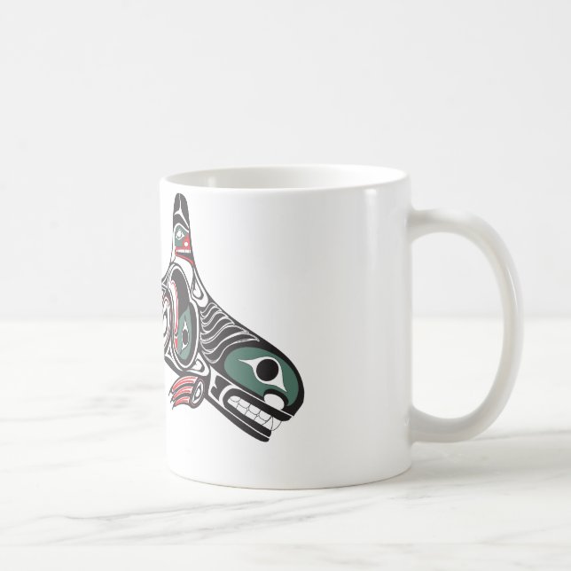 Taza De Café Orca y Eagle del Tlingit (Derecha)