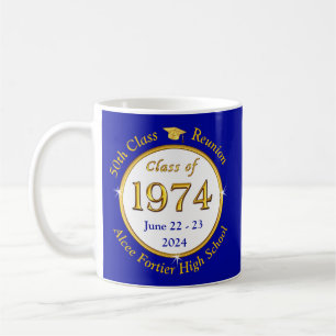 Taza De Café Orden Especial Azul, Blanco, Oro, Clase Mug Reunió