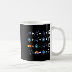 Taza De Café orden matemático de operación esquí copos de nieve