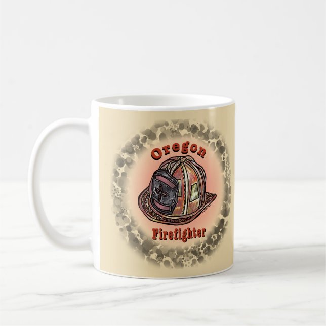 Taza De Café Oregon Firefighter (Izquierda)