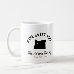 Taza De Café Oregon Home Sweet Home Family Monogram Mug