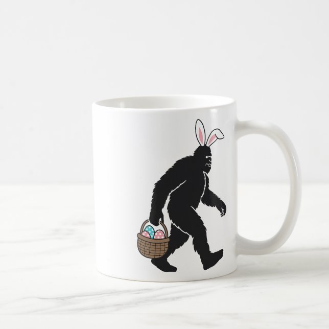 Taza De Café Orejas de conejito de Sasquatch de pie grande con  (Derecha)