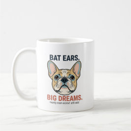 Taza De Café Orejas de Murciélago Grandes Sueños Bulldog Francé