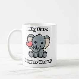 Taza De Café ¡Orejas más grandes! Elefante Adorable