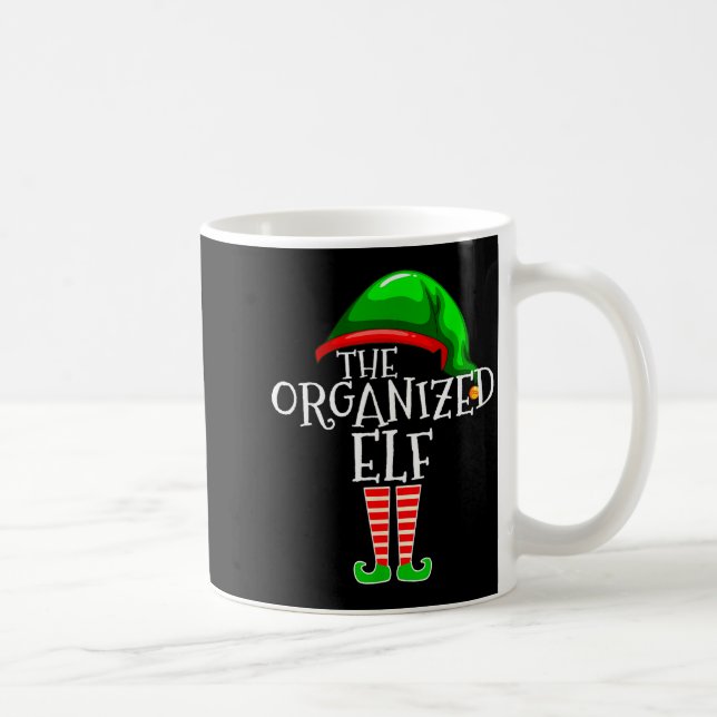 Taza De Café Organized Elf Group Matching Family Christmas  (Derecha)