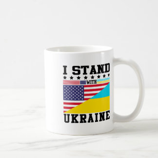 Taza De Café Orgullo Americano de Ucrania Vintage Retro Fla ucr