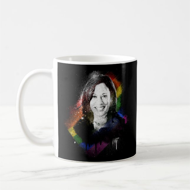 Taza De Café Orgullo arcoiris LGBTQ Kamala Harris (Izquierda)