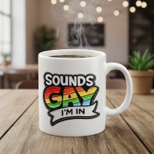 Taza de café Orgullo Arcoíris Suena Gay Estoy Dent
