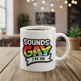 Taza de café Orgullo Arcoíris Suena Gay Estoy Dent