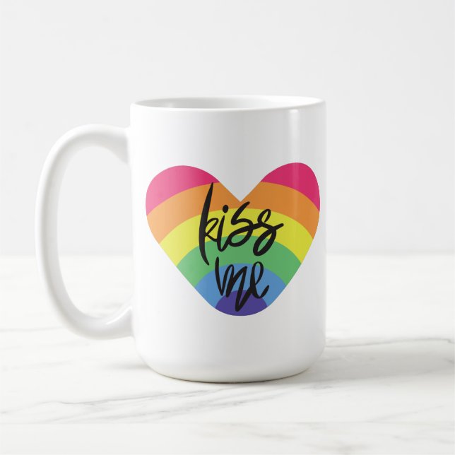 Taza De Café Orgullo. Bésame. El amor es justo. (Izquierda)