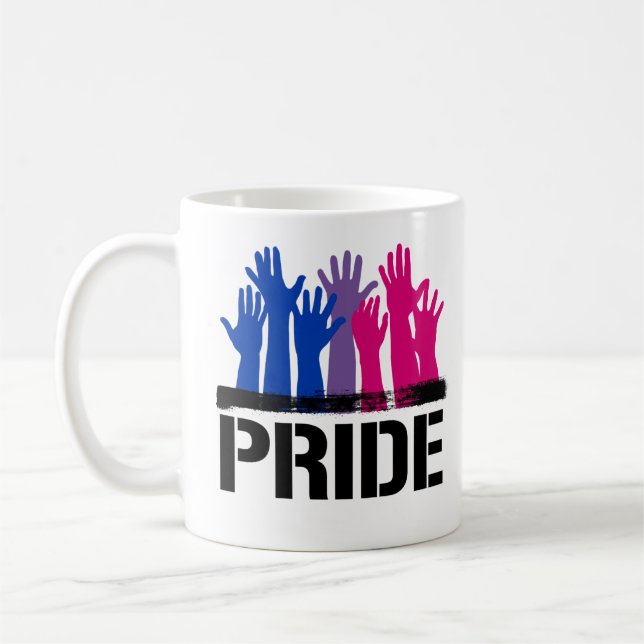 Taza De Café Orgullo Bisexual Juntos (Izquierda)