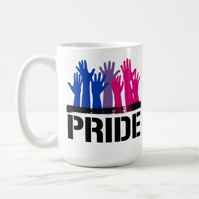 Taza De Café Orgullo Bisexual Juntos (Izquierda)