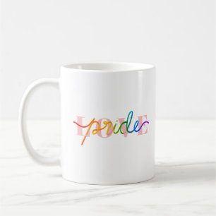 Taza De Café Orgullo de amor Colores arcoiris en rosa